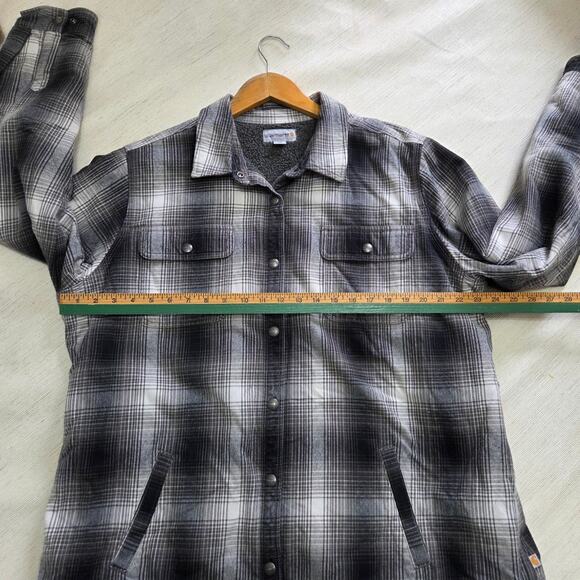 Carhartt Boy's Flannel Button Up Plaid Jacket Size 20 XXL - Picture 6 of 9